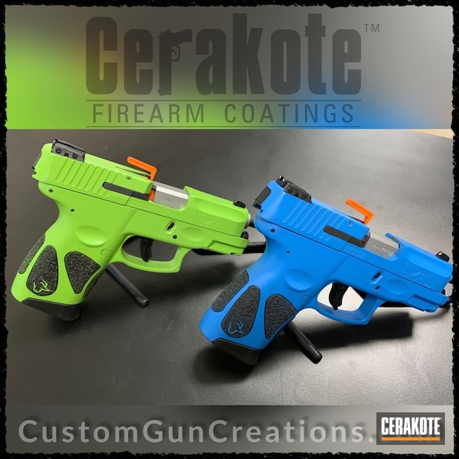 Cerakoted H-168 Zombie Green And H-172 Sea Blue