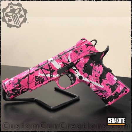 Powder Coating: Muddygirl,SIG™ PINK H-224,Springfield 1911,Muddy Girl Camo Combo,Springfield Armory,Custom Camo,Muddy Girl,Custom,Muddy Girl Pattern,Graphite Black H-146,Snow White H-136,1911,Well Armed Woman,Camo,LOLLYPOP PURPLE C-163