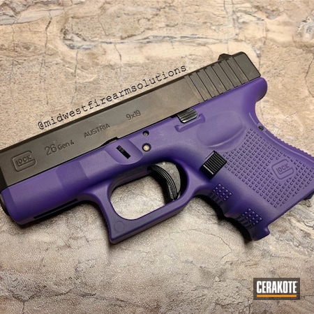 Powder Coating: Glock,Glock 26,Two Tone,Pistol,Bright Purple H-217