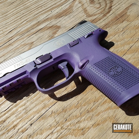 Powder Coating: FNS-40,Two Tone,FN Herstal,Pistol,Satin Mag H-147,Bright Purple H-217