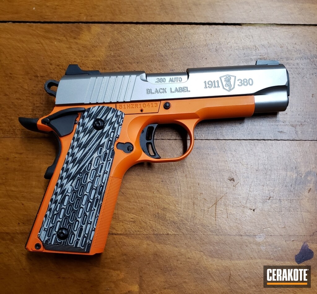 Browning 1911-380 Handgun with Cerakote Hunter Orange by JOHN ...