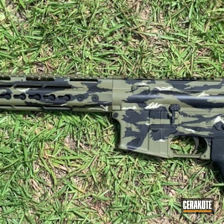 Powder Coating: Graphite Black H-146,Tiger Stripes,Tactical Rifle,Vietnam Tiger Stripe Camo,AR-15