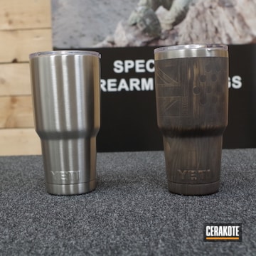 Cerakoted Yeti Cup With A Custom Cerakote Finish In H-226, H-258 And H-7504m