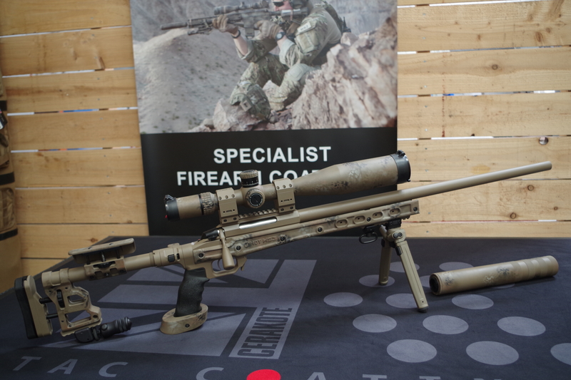 Customized Desert Rifle Bolt Action Rifle with Custom Cerakote Desert Camo by CHRIS BROWN ...