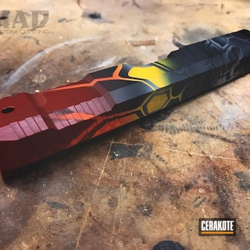 Cerakoted Archon Firearms Slide With Custom Kryptek Camo Finish