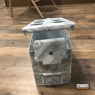 Cerakoted Ammo Can In A Snow Camo Finish