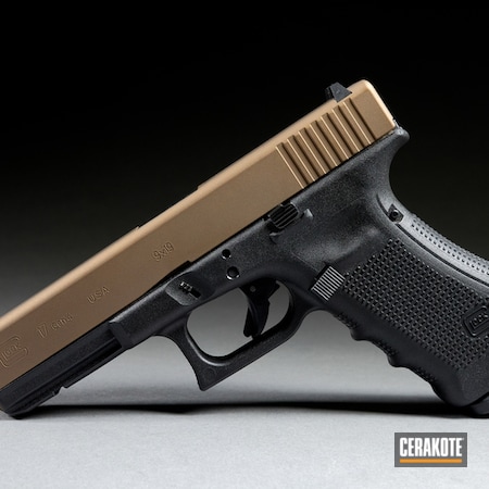 Powder Coating: Glock,Two Tone,Pistol,Burnt Bronze H-148,Glock 17