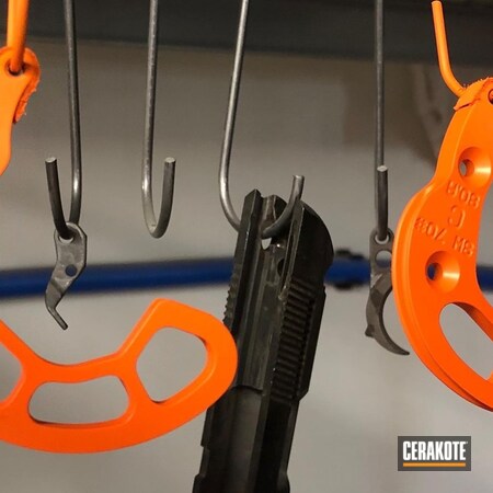 Powder Coating: Bow Parts,Hunter Orange C-128,Compound Bow,More Than Guns