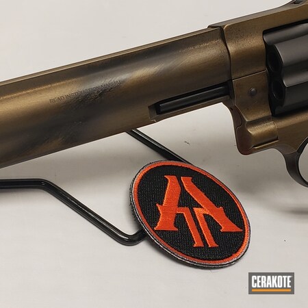 Powder Coating: Graphite Black H-146,Distressed,Two Tone,gp100,Revolver,Ruger GP100,Battleworn,Ruger,Burnt Bronze H-148,.357 Magnum