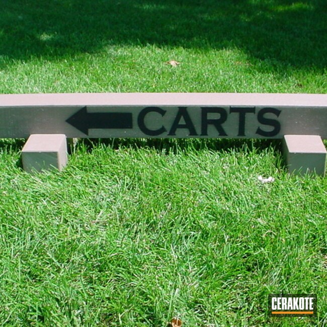 Cerakoted Custom Golf Course Signs Done With Cerakote Graphite Black And Snow White