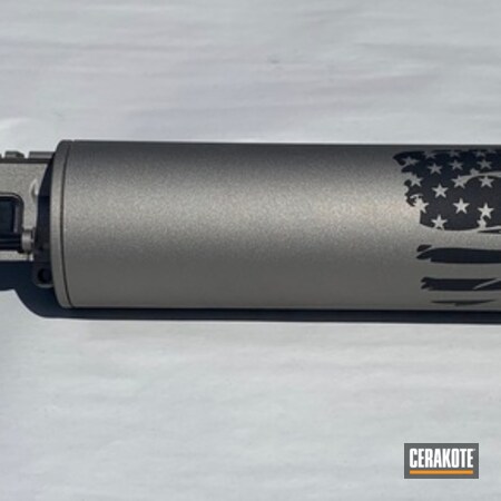 Powder Coating: Gun Metal Grey H-219,American Flag,Upper Receiver
