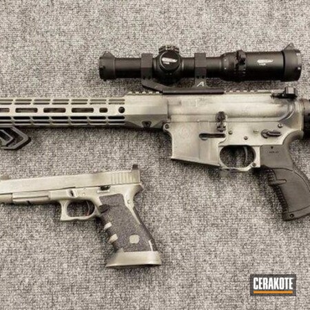 Powder Coating: Graphite Black H-146,5.56,Distressed,MAGPUL® FOLIAGE GREEN H-231,Tactical Rifle,AR-15,Rifle