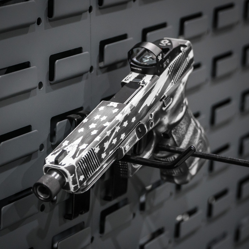 Custom Glock in a Black and White Cerakote Finish | Cerakote