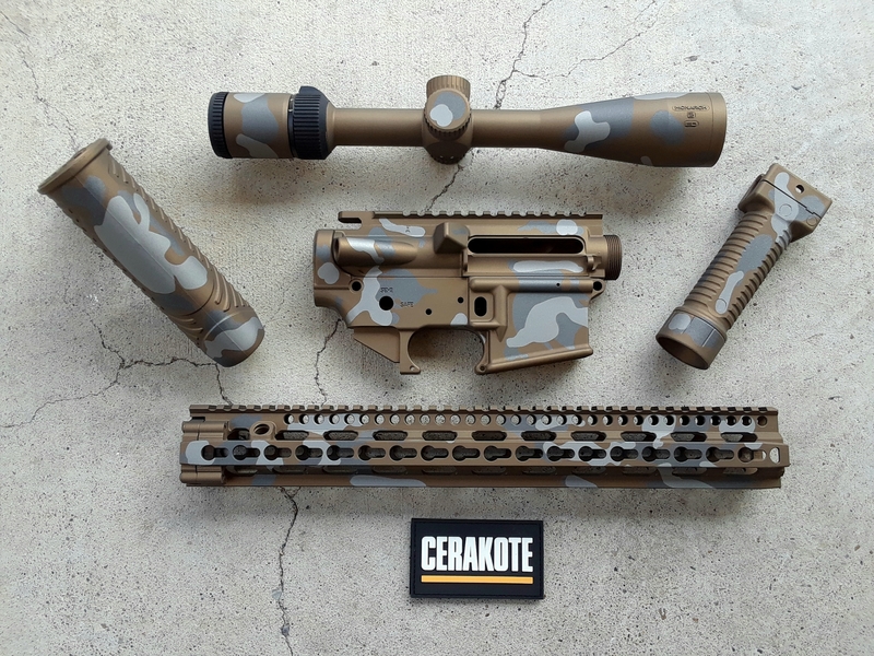 Tactical Rifle in a Cerakote Camo Finish by WILLIAM | Cerakote