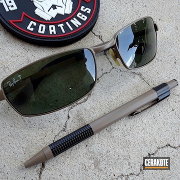 Cerakoted Ray-ban Sunglasses And Matching Pen Finished With Cerakote H-267