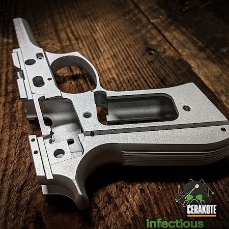 Powder Coating: Satin Aluminum H-151,Frame,Handguns,Pistol,Beretta