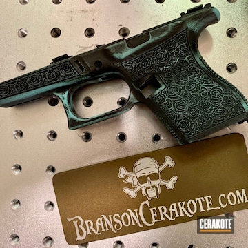Cerakoted Custom Engraved And Cerakoted Glock 43 Frame