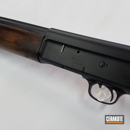 Powder Coating: Shotgun,Hump Back,Refinished,Remington,Midnight Blue H-238,Before and After,Remington 11