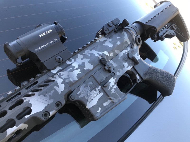 Valor Riflewerks VLTOR Rifle with Cerakote Camo Finish by CHRIS WILLIAMS | Cerakote