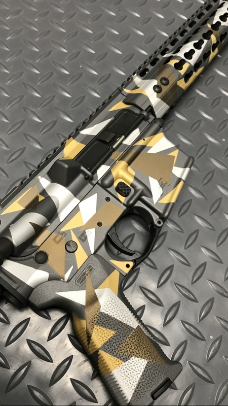 Custom Splinter Camo Finish on this Aero Precision Tactical Rifle by ...