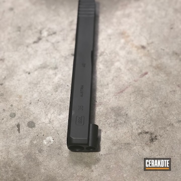 Cerakoted Glock 35 Slide In A Cerakote H-146 Graphite Black Finish