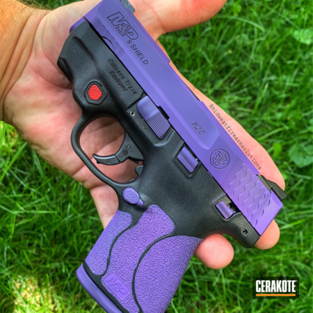 Powder Coating: Smith & Wesson,Two Tone,M&P Shield,Girls Gun,Pistol,Bright Purple H-217