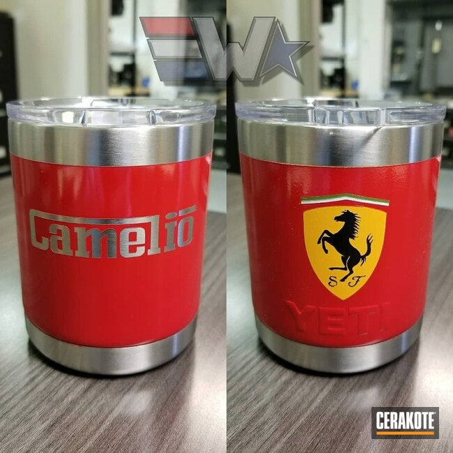 Cerakoted Ferrari Themed Yeti Cup