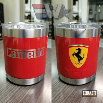 Cerakoted Ferrari Themed Yeti Cup