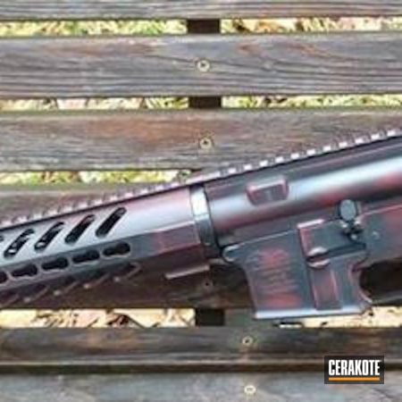 Powder Coating: Graphite Black H-146,Crimson H-221,Distressed,Anderson Mfg.,Tactical Rifle