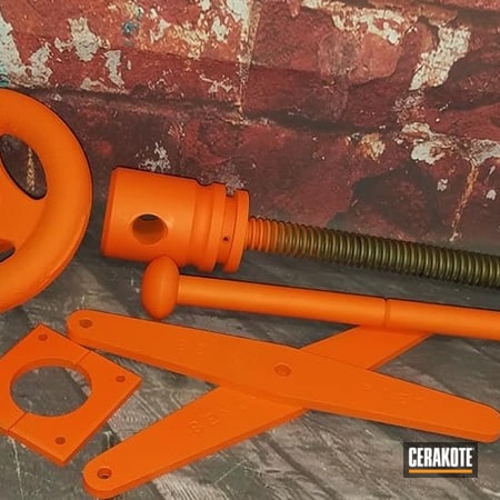 Powder Coating: Hunter Orange H-128,Bench Vice,Tools,Bench Cafted,More Than Guns