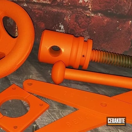 Powder Coating: Hunter Orange H-128,Bench Vice,Tools,Bench Cafted,More Than Guns
