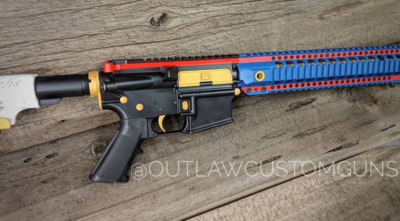 Marine Dress Blues Themed Tactical Rifle by PATRICK HENRIE | Cerakote Marine Dress Blues Themed Tactical Rifle by PATRICK HENRIE | Cerakote