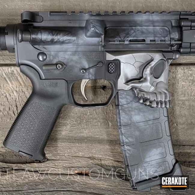 Cerakoted H-190 Armor Black And H-214 Smith & Wesson Grey