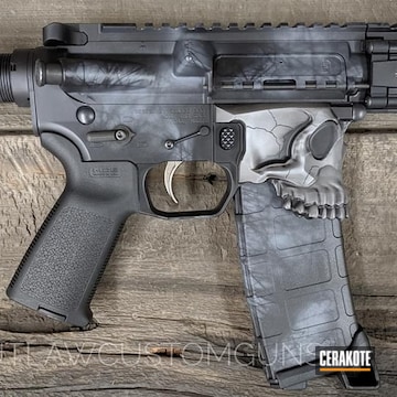 Cerakoted H-190 Armor Black And H-214 Smith & Wesson Grey
