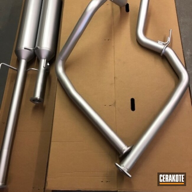 Toyota Tundra Exhaust with a C7700 Glacier Silver Finish by Web User