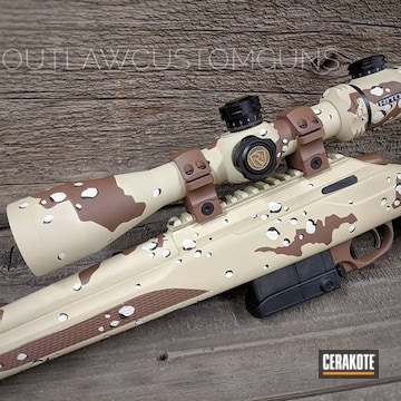 Cerakoted Beretta Tikka T3 Bolt Action Rifle In A Custom Desert Camo Finish