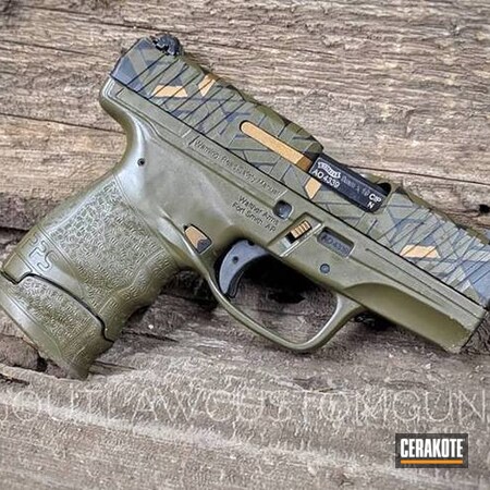Powder Coating: Walther PPS,Pistol,Walther,Armor Black H-190,O.D. Green H-236,Burnt Bronze H-148