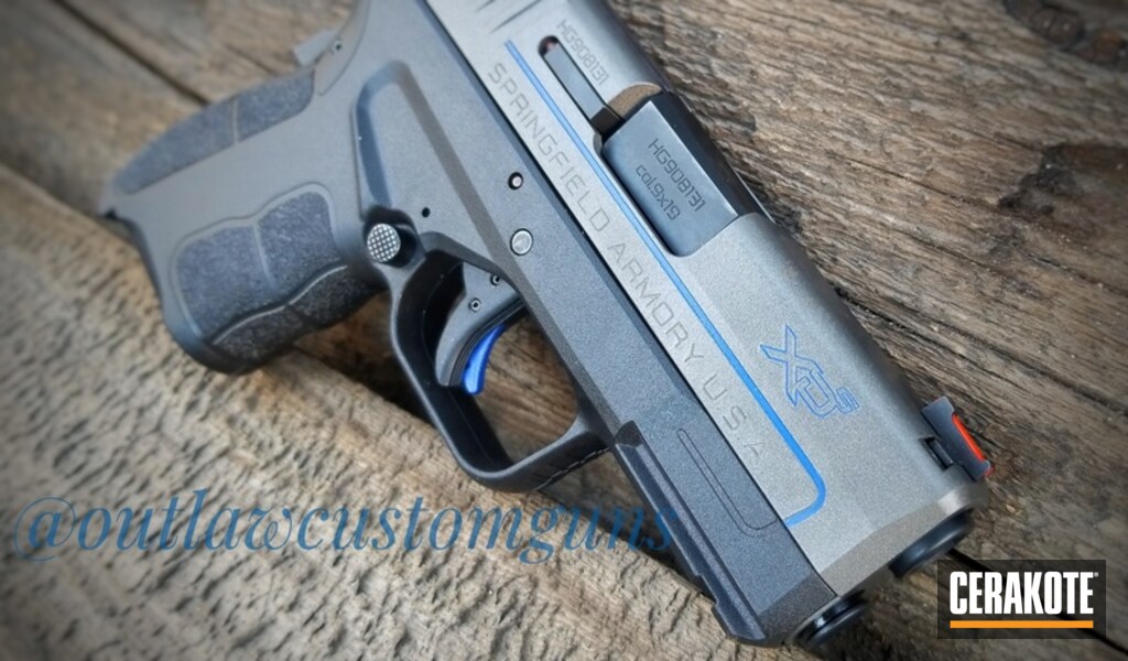 Thin Blue Line Springfield Xd Pistol By Patrick Henrie Cerakote