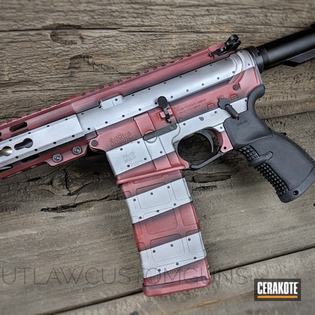 Powder Coating: Satin Aluminum H-151,Graphite Black H-146,NRA Blue H-171,Palmetto State Armory,USMC Red H-167,Tactical Rifle,American Flag,American Steel,Distressed American Flag