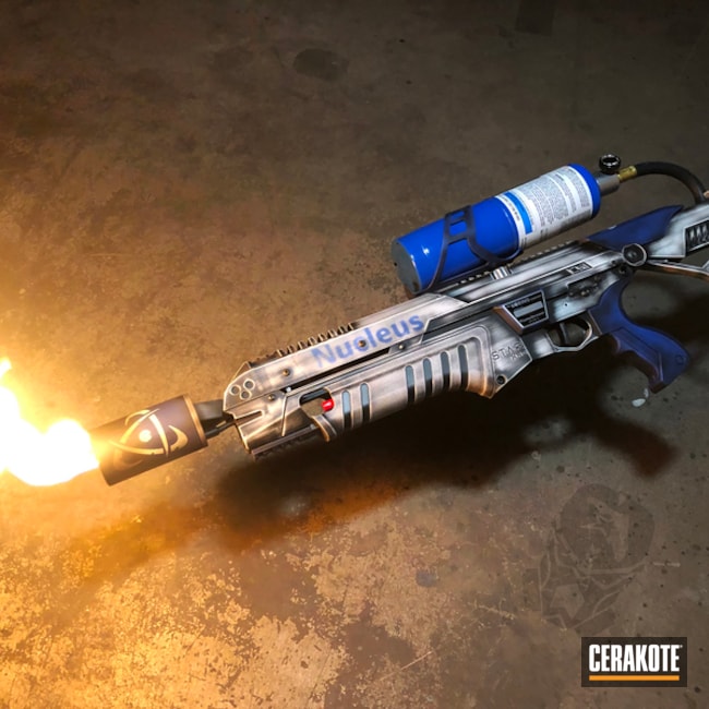 Cerakoted Custom Flame Thrower With And Cerakoted In H-140, H-146 And H-171