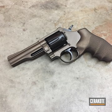 Cerakoted .357 Magnum Revolver With A Cerakote Graphite Black And Midnight Bronze Finish