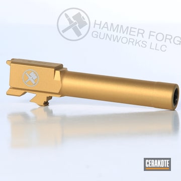 Cerakoted Smith & Wesson Handgun Barrel Finished In Cerakote H-122 Gold