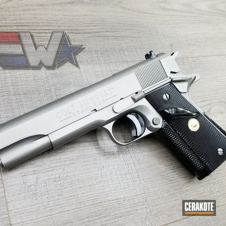 Powder Coating: Satin Aluminum H-151,Gun Coatings,1911,Pistol,Refinished,Wicked Weaponry,Colt