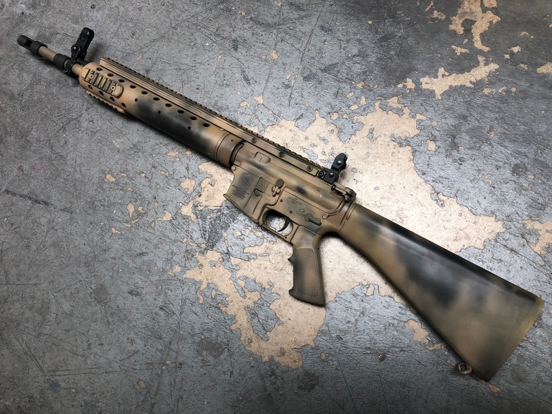 Precision Reflex Inc Rifle with Custom Cerakote Rattle Can Style Camo ...