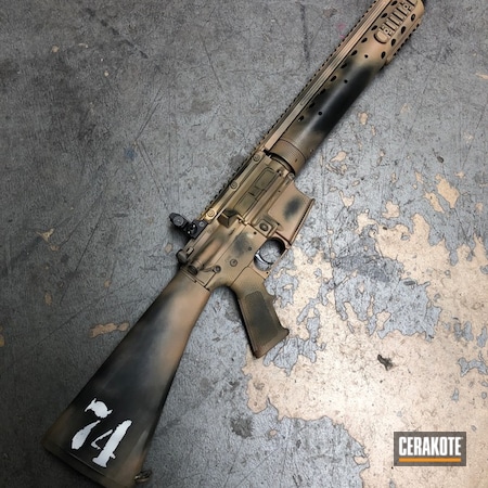 Powder Coating: Rattle-camo,Ral 8000 H-8000,Matte Brown H-7504M,rattle can,Precision Reflex Inc,PRI,rattlecan,mk12,Rifle,Worn,Distressed,Gun Coatings,Armor Black H-190,Rattle Can Spray,Tactical Rifle,Rattle Can Camo,MAGPUL® FLAT DARK EARTH H-267