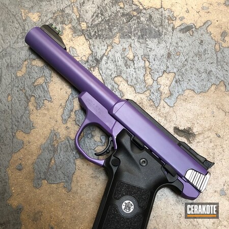 Powder Coating: Smith & Wesson,Gun Coatings,Victory22,Handguns,Pistol,Victory,Bright Purple H-217