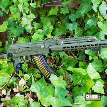 Cerakoted Cerakoted Green And Black Ak-47 Rifle
