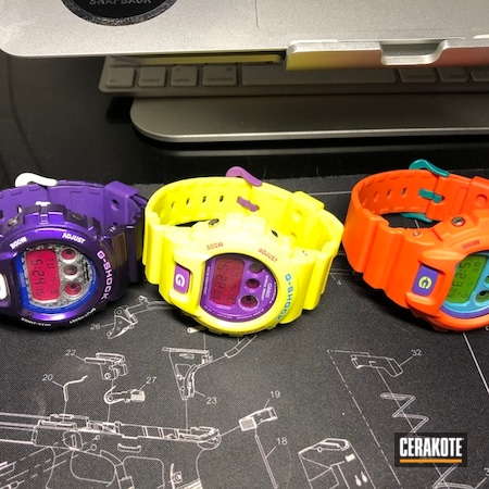 Powder Coating: Bright White H-140,Custom Color,Wild Purple H-197,Watch Parts,Custom Mix,Watches,Robin's Egg Blue H-175,Lifestyle,Casio Watch,Sky Blue H-169,G Shock