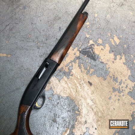 Powder Coating: Remington 11-48,Gun Coatings,Shotgun,BLACKOUT E-100,Gold H-122,Remington,Rifle,Restoration