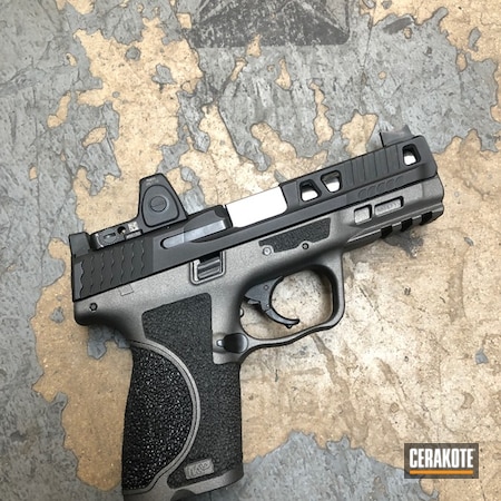 Powder Coating: Smith & Wesson M&P,Smith & Wesson,Gun Coatings,Frame,Handguns,Pistol,Defkon3,Tactical Grey H-227,Hand Stippled